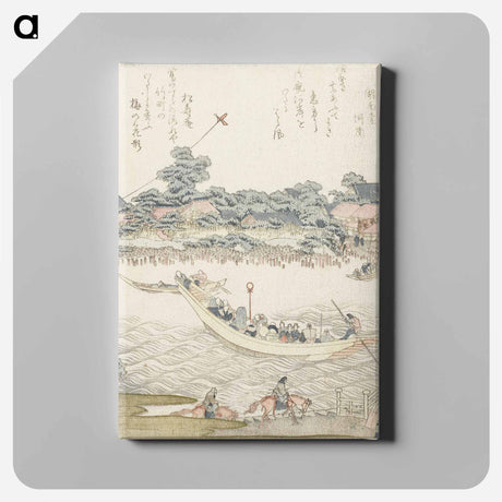 アートパネル-A comparison of Genroku poems and shells - 葛飾 北斎 Canvas.