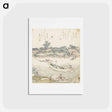 アートポストカード-A comparison of Genroku poems and shells - 葛飾 北斎 Postcard.
