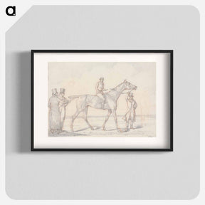 アートポスター-Scraps, No. 15: Racehorse with Jockey Up, Two Men Discussing the Horse
 - イェール大学アートギャラリー Poster.