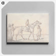 アートパネル-Scraps, No. 15: Racehorse with Jockey Up, Two Men Discussing the Horse
 - イェール大学アートギャラリー Canvas.