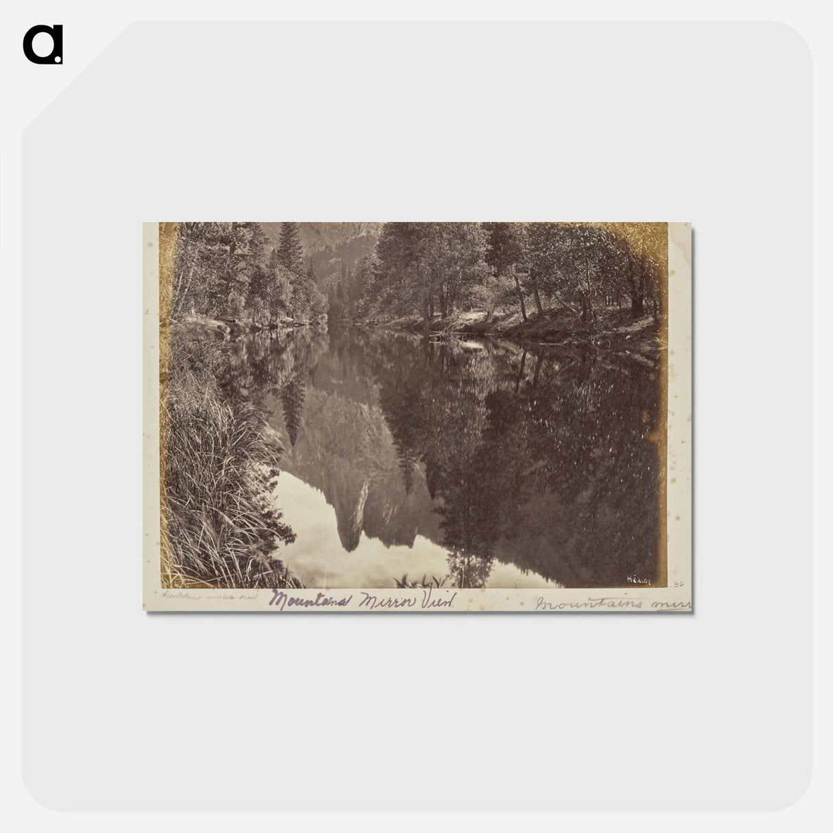 アートポストカード-Mountains Mirror View
 - エドワード マイブリッジ Postcard.