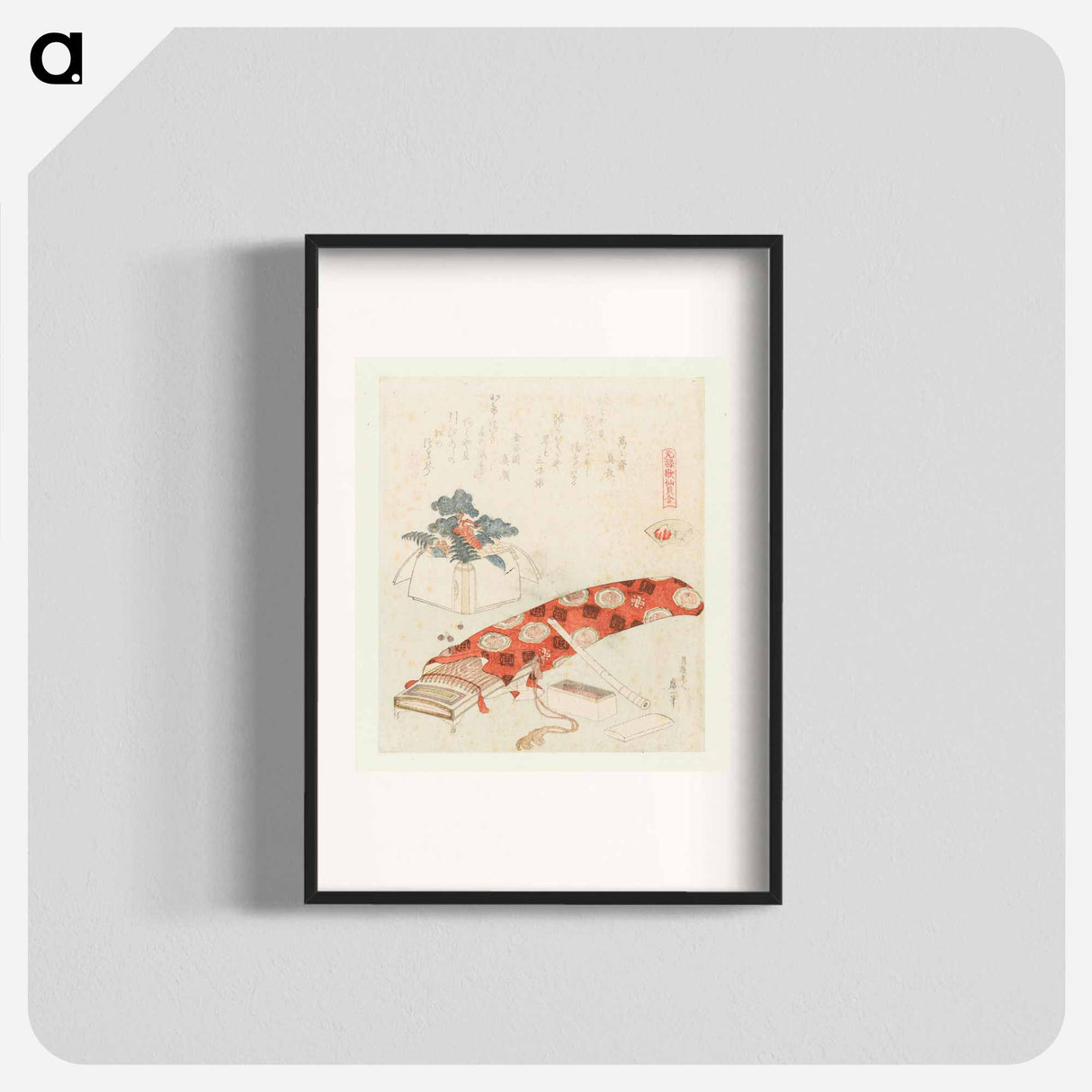 A comparison of Genroku poems and shells - Katsushika Hokusai Poster.