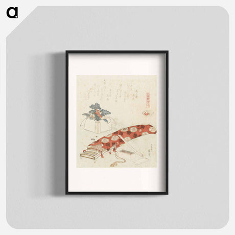 アートポスター-A comparison of Genroku poems and shells - 葛飾 北斎 Poster.