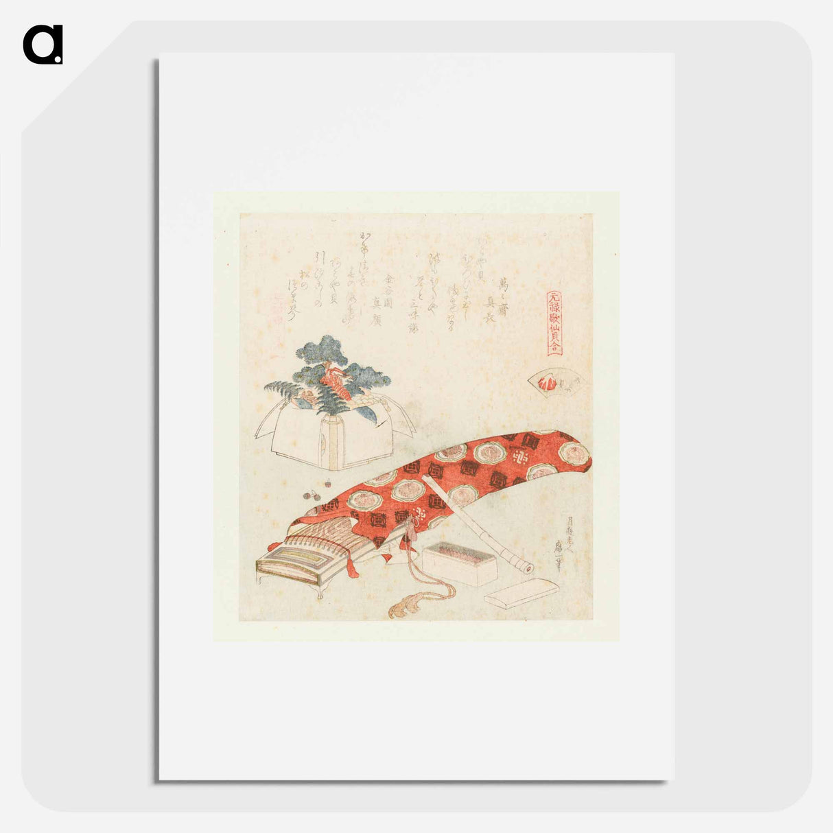 A comparison of Genroku poems and shells - Katsushika Hokusai Poster.
