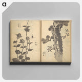 Old Manji's Cursive Picture Album - Katsushika Hokusai Canvas.