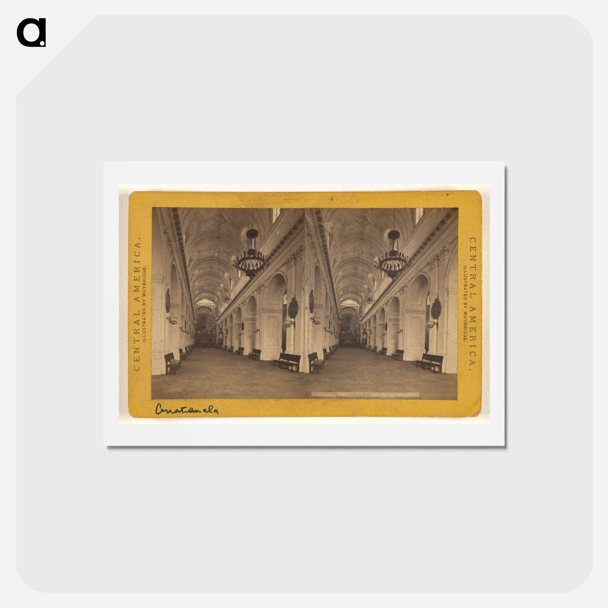 アートポストカード-Guatemala, Interior of Cathedral
 - エドワード マイブリッジ Postcard.