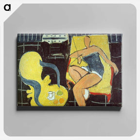 アートパネル-Dancer and Rocaille Armchair on a Black Background - アンリ マティス Canvas.