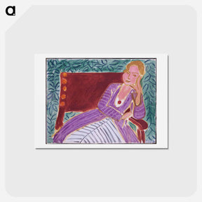 アートポストカード-Young Girl In A Persian Dress - アンリ マティス Postcard.