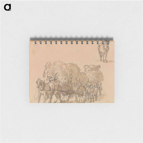 アートメモ帳-Two Laden Hay Carts With Horses
 - イェール大学アートギャラリー Memo.