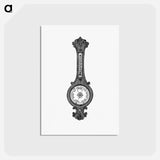 アートポストカード-Wheel Barometer Illustration
 - 大英図書館 Postcard.