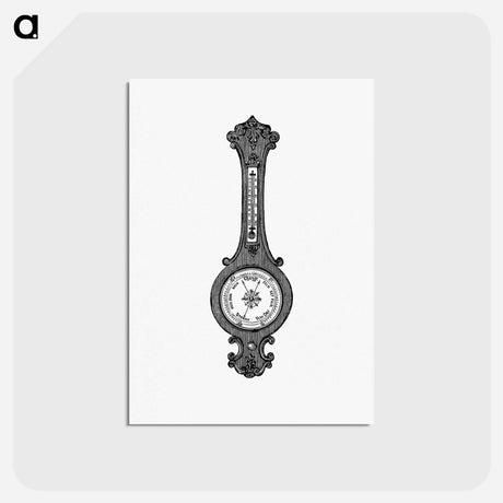アートポストカード-Wheel Barometer Illustration
 - 大英図書館 Postcard.