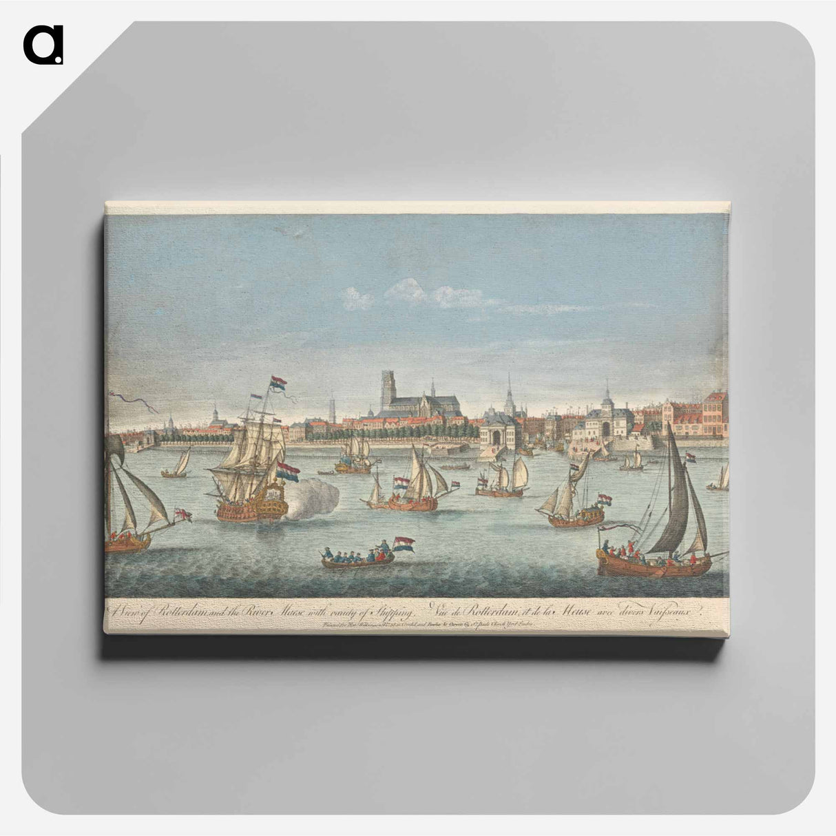 アートパネル-A View of Rotterdam, and the River Maese with Variety of Shipping
 - イェール大学アートギャラリー Canvas.