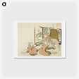 アートポストカード-Hokusai's Four Sleepers Spring Sunrise - 葛飾 北斎 Postcard.
