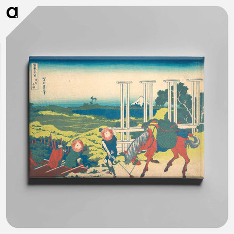 アートパネル-Senju in Musashi Province - 葛飾 北斎 Canvas.