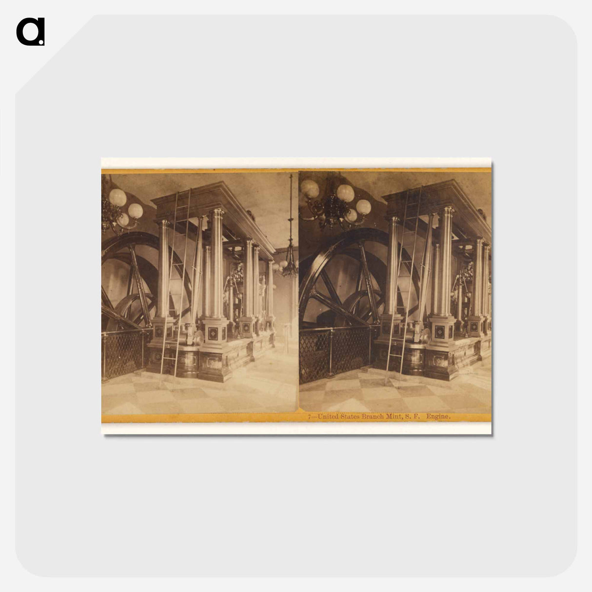 アートポストカード-United States Branch Mint Engine
 - エドワード マイブリッジ Postcard.