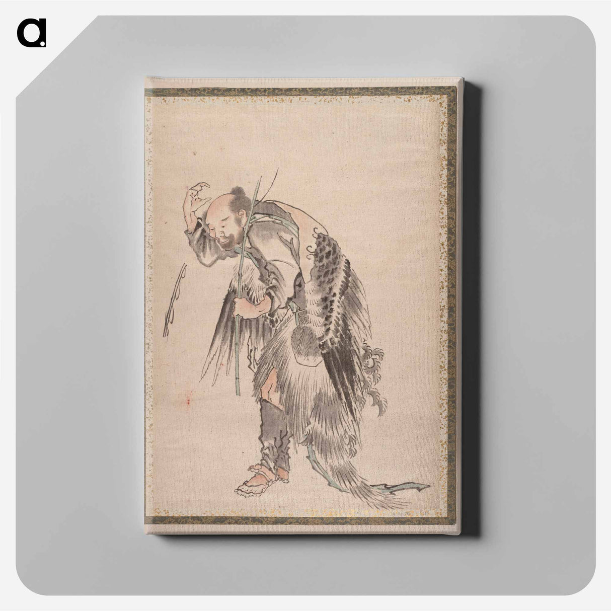 Katsushika Hokusai's Japanese man - Katsushika Hokusai Canvas.