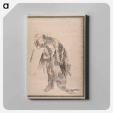 Katsushika Hokusai's Japanese man - Katsushika Hokusai Canvas.