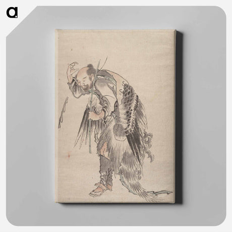 アートパネル-Katsushika Hokusai's Japanese man - 葛飾 北斎 Canvas.