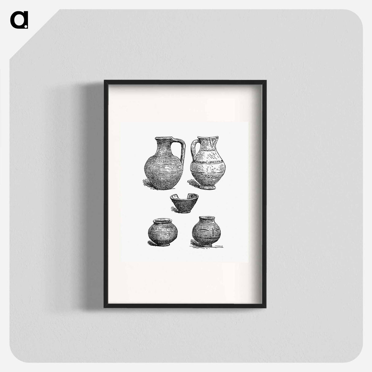 アートポスター-Antique Potteries from Angouleme
 - 大英図書館 Poster.