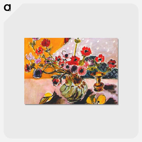 アートポストカード-Anemones and Chinese Vase - アンリ マティス Postcard.