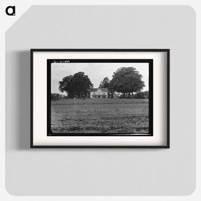 アートポスター-Prosperous farmer's house and farm landscape seen from the road - ドロテア ラング Poster.