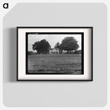 Prosperous farmer's house and farm landscape seen from the road - Dorothea Lange Poster.