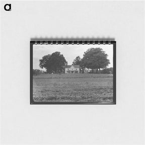 アートメモ帳-Prosperous farmer's house and farm landscape seen from the road - ドロテア ラング Memo.