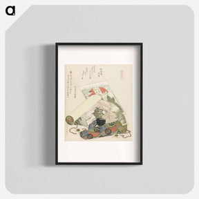 アートポスター-A comparison of Genroku poems and shells - 葛飾 北斎 Poster.