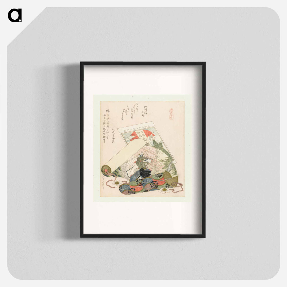 A comparison of Genroku poems and shells - Katsushika Hokusai Poster.