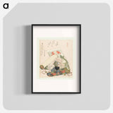 A comparison of Genroku poems and shells - Katsushika Hokusai Poster.