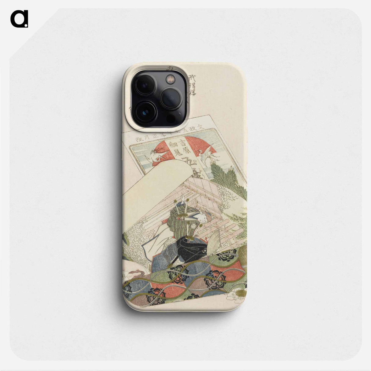 馬尽（吉原細見・菅笠・草鞋の静物） - 葛飾 北斎 Phone Case.