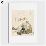 アートポスター-A comparison of Genroku poems and shells - 葛飾 北斎 Poster.