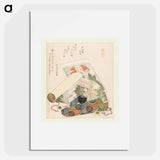 A comparison of Genroku poems and shells - Katsushika Hokusai Poster.