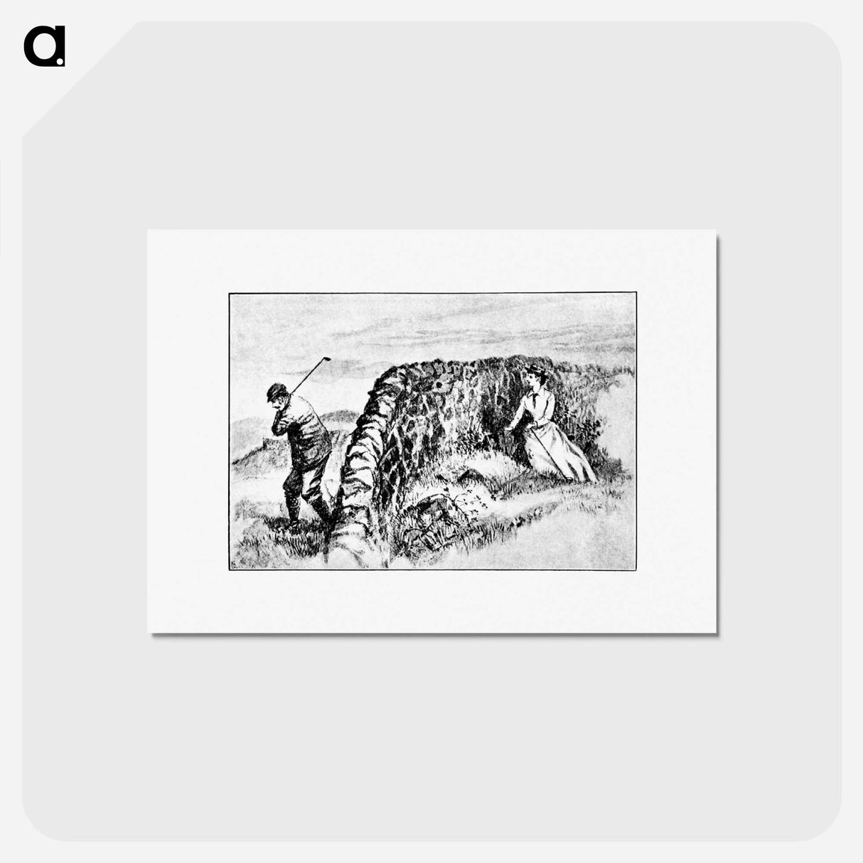 アートポストカード-Vintage Golfers from Won at the Last Hole
 - 大英図書館 Postcard.
