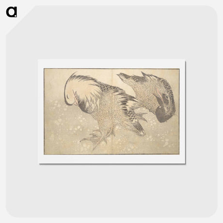 アートポストカード-A Realistic Sketchbook by Hokusai - 葛飾 北斎 Postcard.