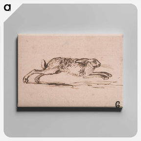 アートパネル-A Hare Running, with Ears Laid Back
 - イェール大学アートギャラリー Canvas.