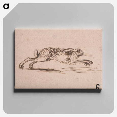 アートパネル-A Hare Running, with Ears Laid Back
 - イェール大学アートギャラリー Canvas.