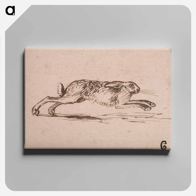 アートパネル-A Hare Running, with Ears Laid Back
 - イェール大学アートギャラリー Canvas.