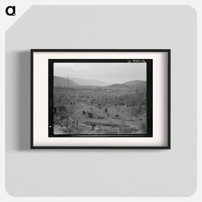 アートポスター-Another stump farm, fenced, showing general characteristics of the valley. Bonner County, Idaho. - ドロテア ラング Poster.