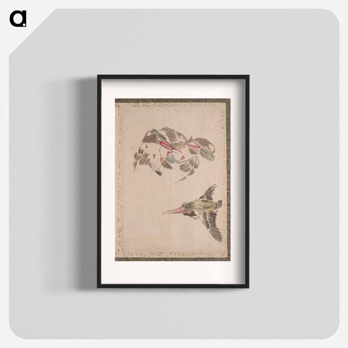 Bird Album of Sketches by Katsushika Hokusai and His Disciples - 葛飾 北斎 Poster.