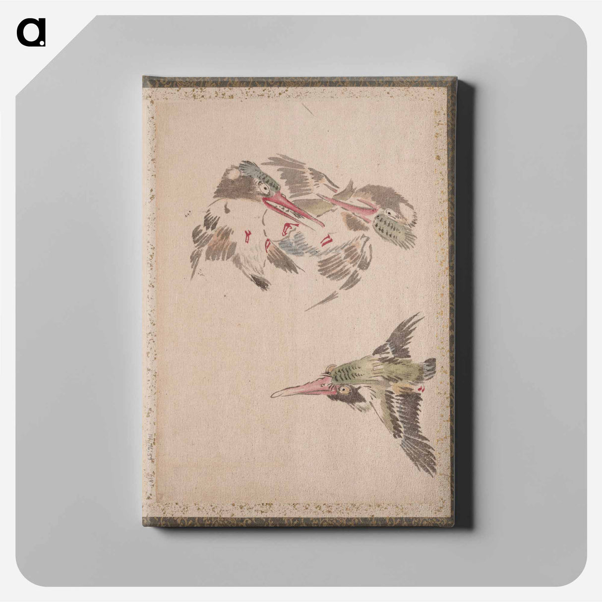 Bird Album of Sketches by Katsushika Hokusai and His Disciples - 葛飾 北斎 Canvas.