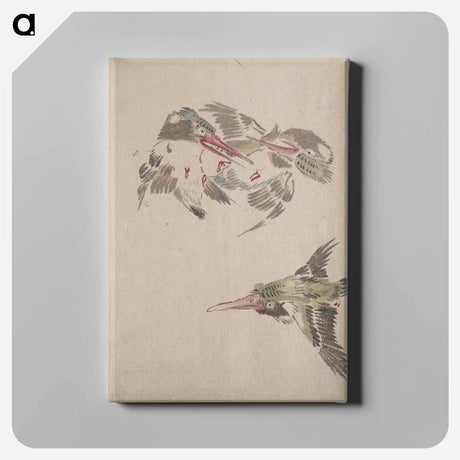 アートパネル-Bird Album of Sketches by Katsushika Hokusai and His Disciples - 葛飾 北斎 Canvas.