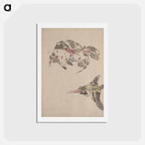 アートポストカード-Bird Album of Sketches by Katsushika Hokusai and His Disciples - 葛飾 北斎 Postcard.