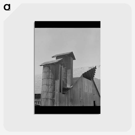 アートポストカード-Jackson County Barn and Silo
 - ラッセル リー Postcard.