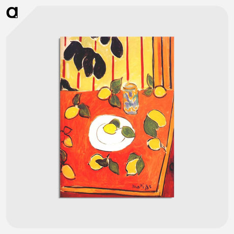 アートポストカード-Black Philodendron and Lemons - アンリ マティス Postcard.