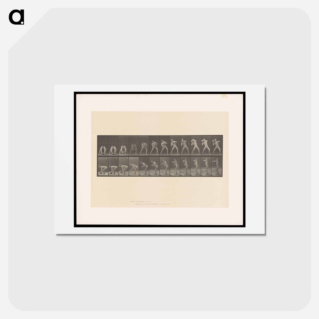 アートポストカード-Man Lifting Rock
 - エドワード マイブリッジ Postcard.