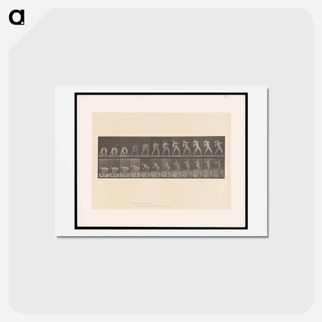 アートポストカード-Man Lifting Rock
 - エドワード マイブリッジ Postcard.