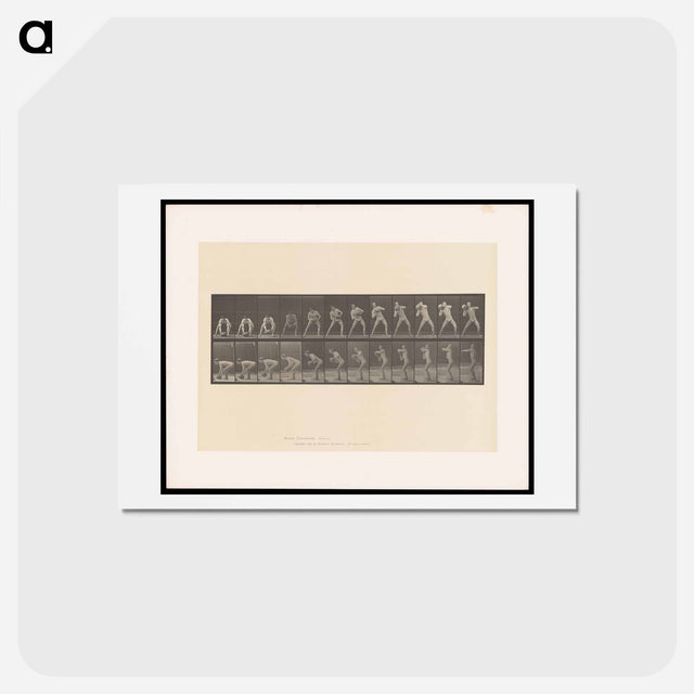 アートポストカード-Man Lifting Rock
 - エドワード マイブリッジ Postcard.