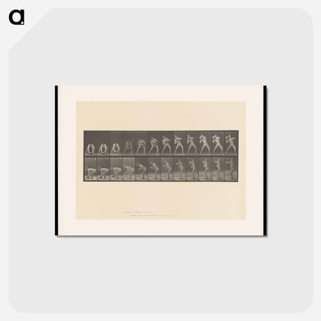 アートポストカード-Man Lifting Rock
 - エドワード マイブリッジ Postcard.