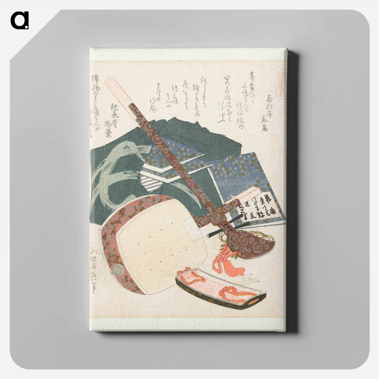 A comparison of Genroku poems and shells - Katsushika Hokusai Canvas.
